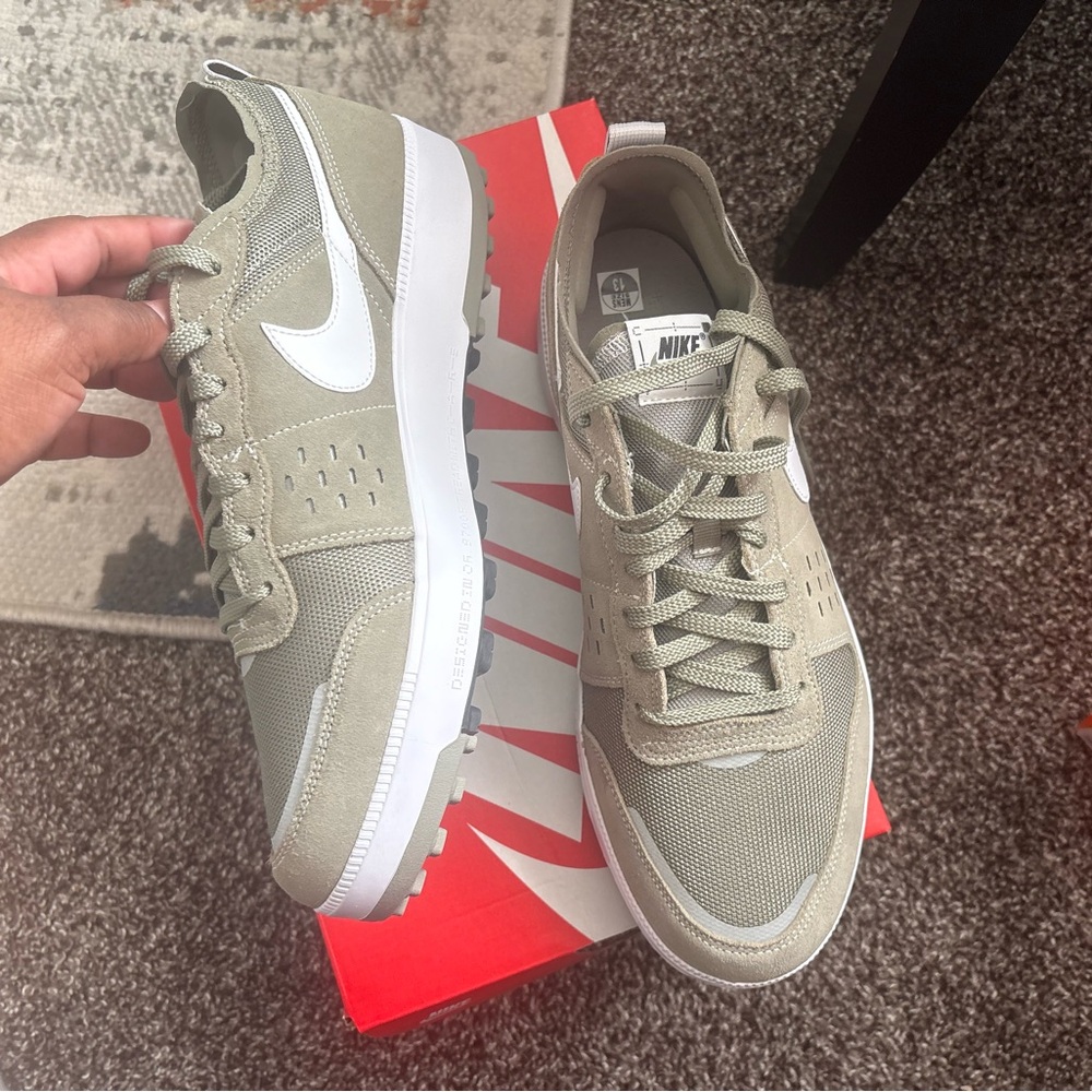 Nike Sage Green and White Athletic Shoes